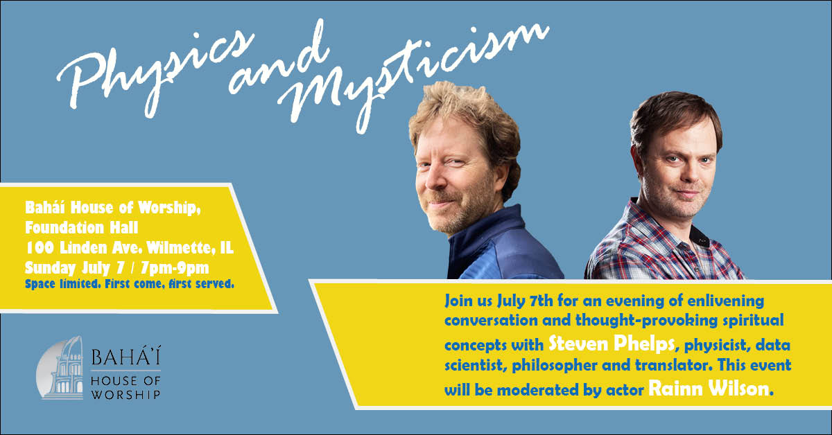 Physics and Mysticism, An evening with Steven Phelps and Rainn Wilson