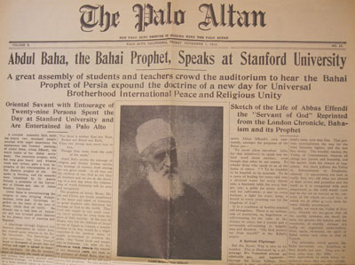 ‘Abdu’l-Baha in the Palo Altan