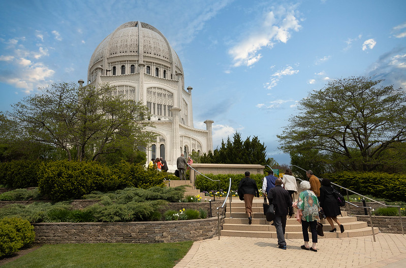 115th National Convention: Delegates from across the Nation arrive at the Baha’i House of Worship in Wilmette Illinois