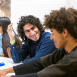 Two youth discussing together